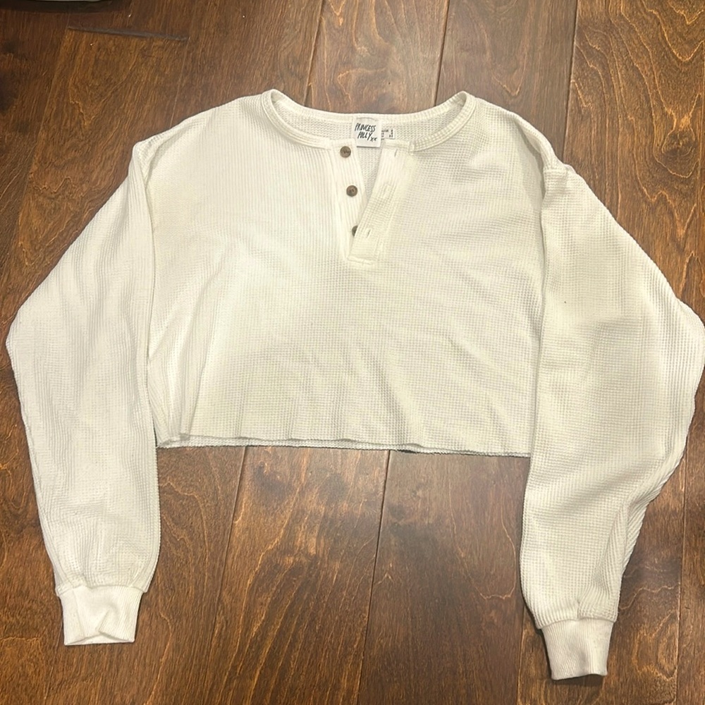 Princess Polly cropped sweater size 2 - white